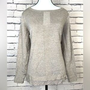 Cyrus Tan Modern Sweater with Lace size Large
